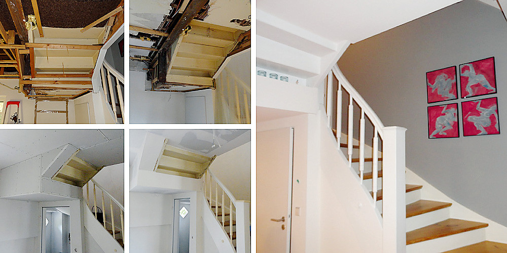 Komplettsanierung mit Trockenbau – Treppe